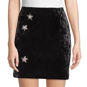 Sandro Black velvet skirt